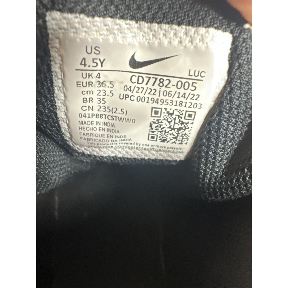 Nike Size 4.5Y Court Borough Mid 2 White Black Pink Basketball Shoes - Picture 9 of 13